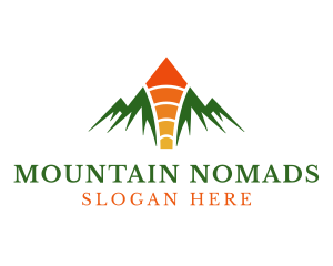 Mountain Hiking Meter logo design