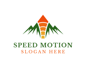 Mountain Hiking Meter logo design