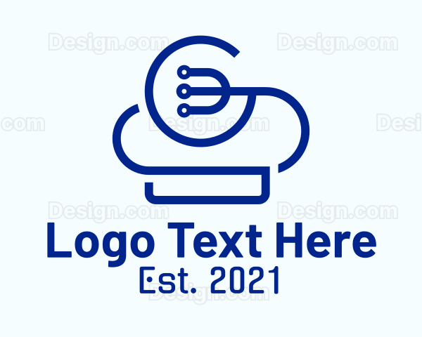 Digital Cloud Storage Logo