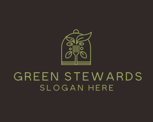 Vegetarian Fork Plant logo design