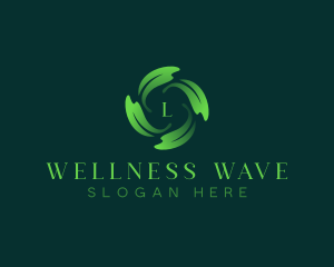 Leaves Waves Spa logo design