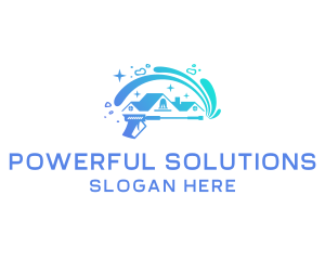 Home Power Washer Cleaning logo design