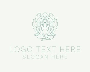 Meditation Woman Nature logo