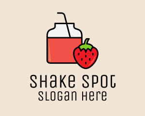 Strawberry Juice Jar logo design