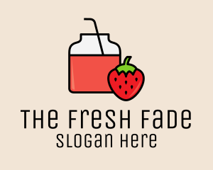 Strawberry Juice Jar logo design