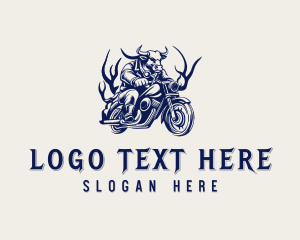 Horns Bull Biker logo