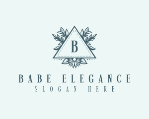 Elegant Floral Pyramid  logo design