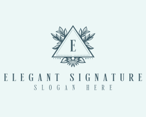 Elegant Floral Pyramid  logo design