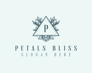 Elegant Floral Pyramid  logo design