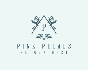 Elegant Floral Pyramid  logo design