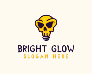 Light Bulb Skull logo