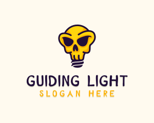 Light Bulb Skull logo design