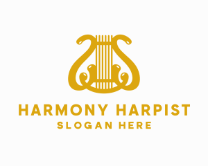 Harp String Musical Instrument logo