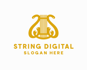 Harp String Musical Instrument logo