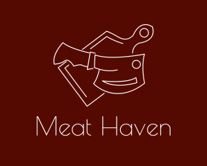 Minimalist Meat Cleaver logo design