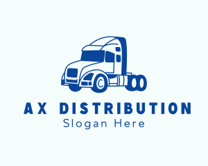 Trailer Truck Transport logo design