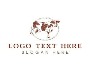 Cow Farm Animal logo