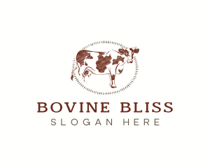 Cow Farm Animal logo design