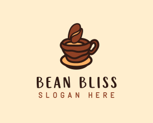 Coffee Bean Cup logo design