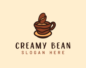 Coffee Bean Cup logo design