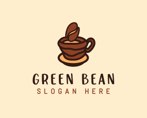 Coffee Bean Cup logo design