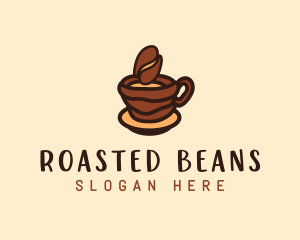 Coffee Bean Cup logo design