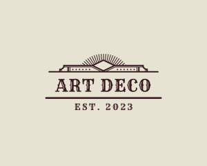 Art Deco Western Rodeo logo design