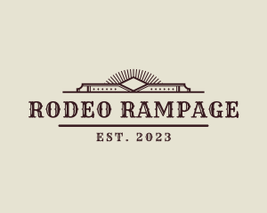 Art Deco Western Rodeo logo design