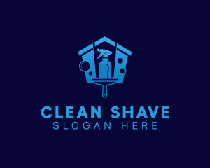 House Clean Squeegee logo design