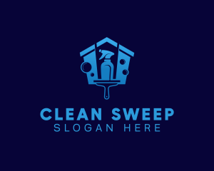 House Clean Squeegee logo design