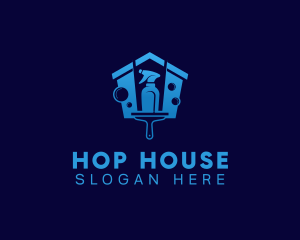 House Clean Squeegee logo design