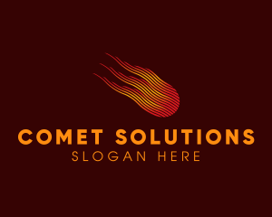 Fiery Space Comet logo