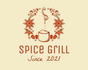 Cinnamon Nutmeg Spices logo design