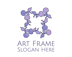 Berry Leaves Frame logo design