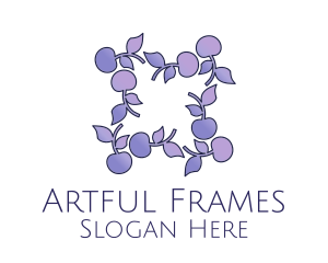 Berry Leaves Frame logo design