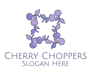 Berry Leaves Frame logo design