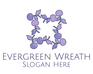 Berry Leaves Frame logo design