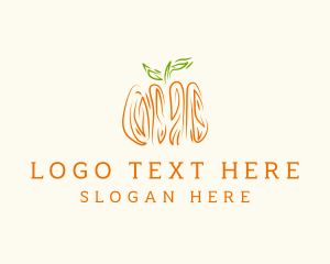 Pumpkin Vegetable Drawing Logo