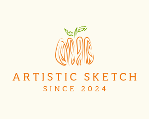 Pumpkin Vegetable Drawing logo