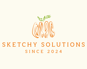 Pumpkin Vegetable Drawing logo