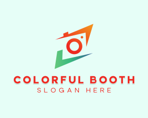 Colorful Photography Camera Lens  logo design