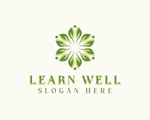 Wellness Garden Leaves logo design