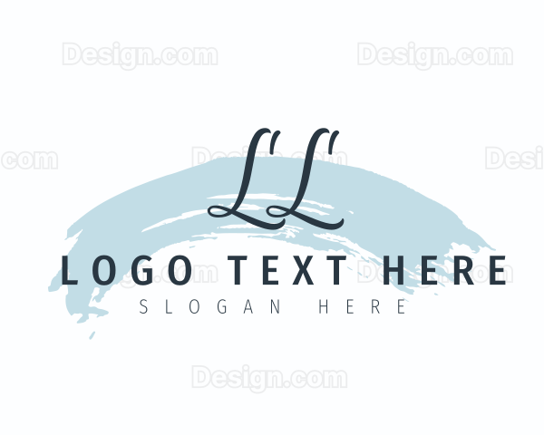 Watercolor Brush Cursive Logo