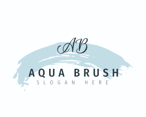 Watercolor Brush Cursive logo design