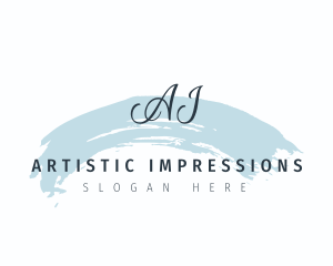 Watercolor Brush Cursive logo design