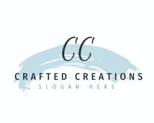 Watercolor Brush Cursive logo design