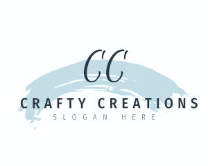 Watercolor Brush Cursive logo design