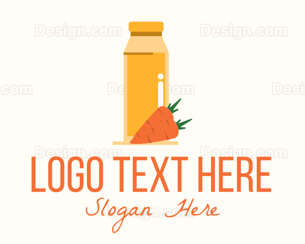 Carrot Juice Bottle Logo