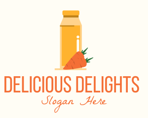 Carrot Juice Bottle Logo