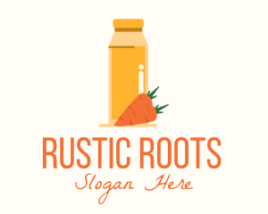 Carrot Juice Bottle Logo